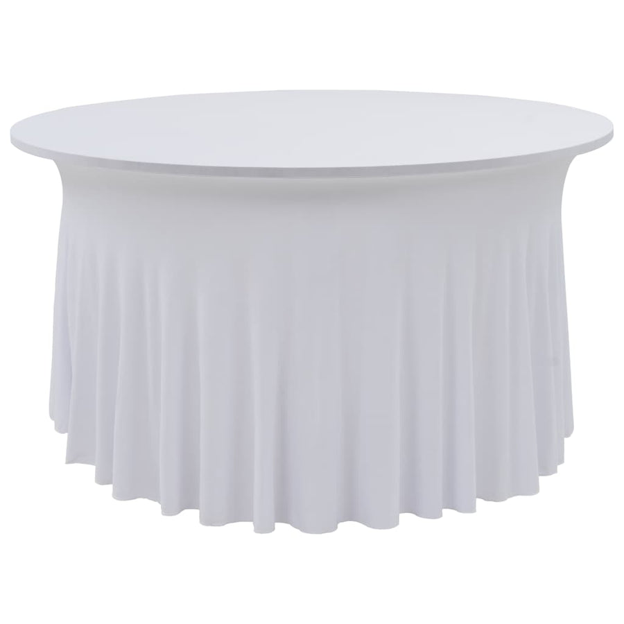 2 St Tafelhoezen Stretch Met Rok 120X74 Cm Wit