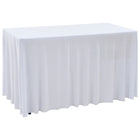 Tafelhoezen Stretch Met Rok 10X60,5X74 Cm 120 x 60.5 x 74 cm Wit