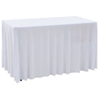 Tafelhoezen Stretch Met Rok 183 x 76 x 74 cm Wit