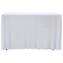 Tafelhoezen Stretch Met Rok 183 x 76 x 74 cm Wit