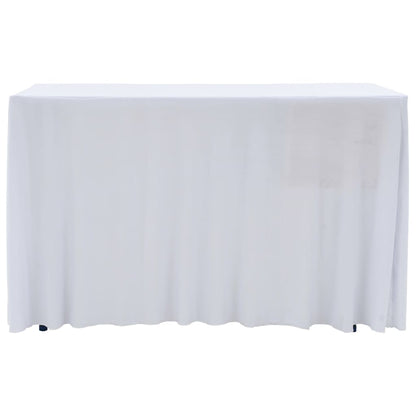 Tafelhoezen Stretch Met Rok 183 x 76 x 74 cm Wit