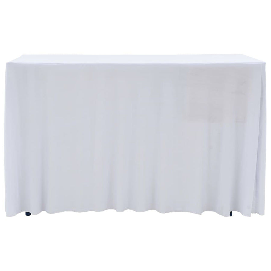 Tafelhoezen Stretch Met Rok 183 x 76 x 74 cm Wit