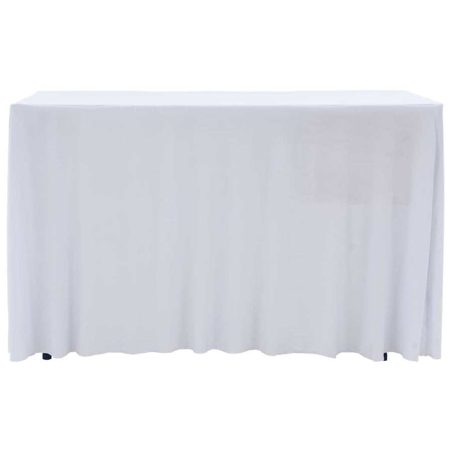 Tafelhoezen Stretch Met Rok 243 x 76 x 74 cm Wit