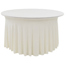 Tafelhoezen Stretch Met Rok 180 x 74 cm Crème