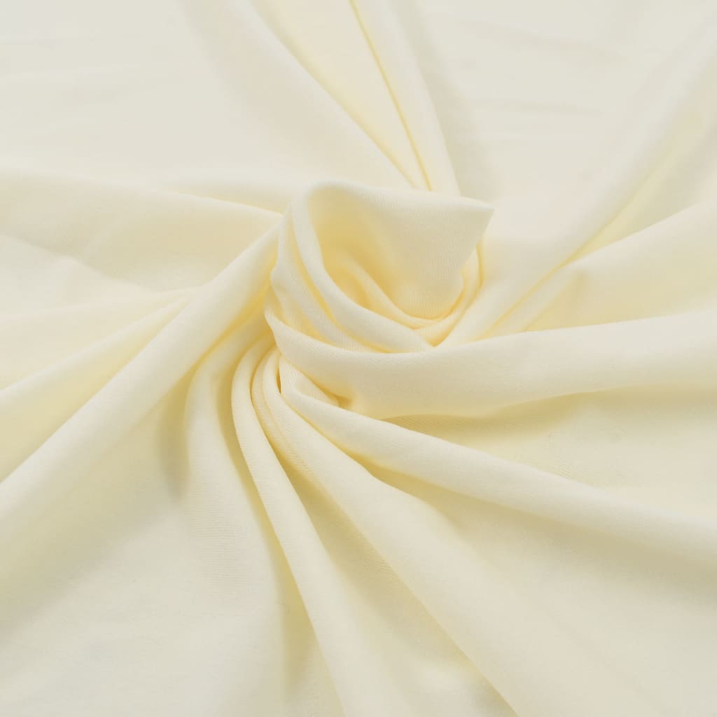 2 St Tafelhoezen Met Rok Stretch 120X60,5X74 Cm Crème 120 x 60.5 x 74 cm