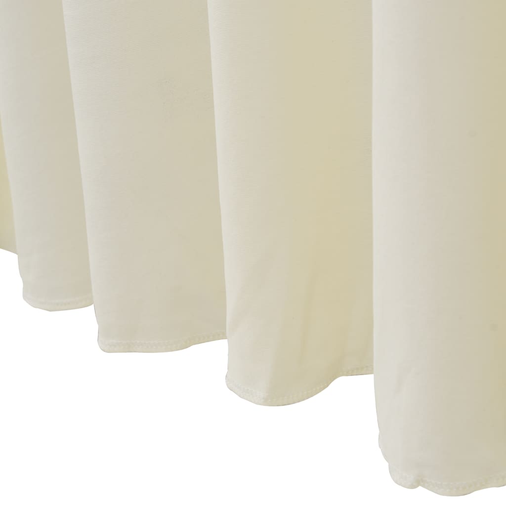 2 St Tafelhoezen Met Rok Stretch 120X60,5X74 Cm Crème 120 x 60.5 x 74 cm