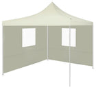 Partytent 291x291x315 cm crème met 2 wanden