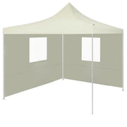 Partytent 291x291x315 cm crème met 2 wanden