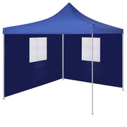 Partytent 3x3 m blauw met 2 wanden