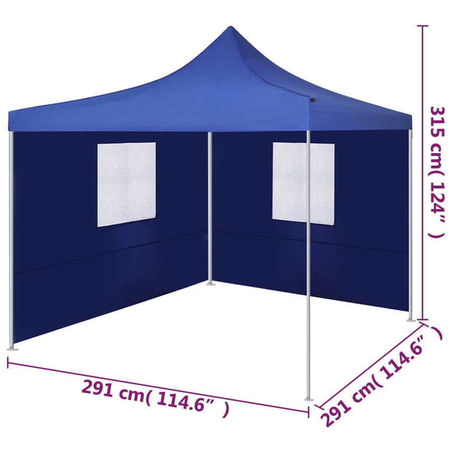 Vouwtent Met 2 Wanden 3X3 M Blauw