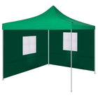 Folding tent with 2 walls 3x3 m green