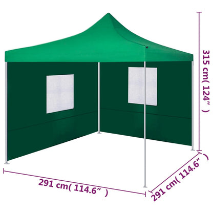 Vouwtent Met 2 Wanden 3X3 M Groen