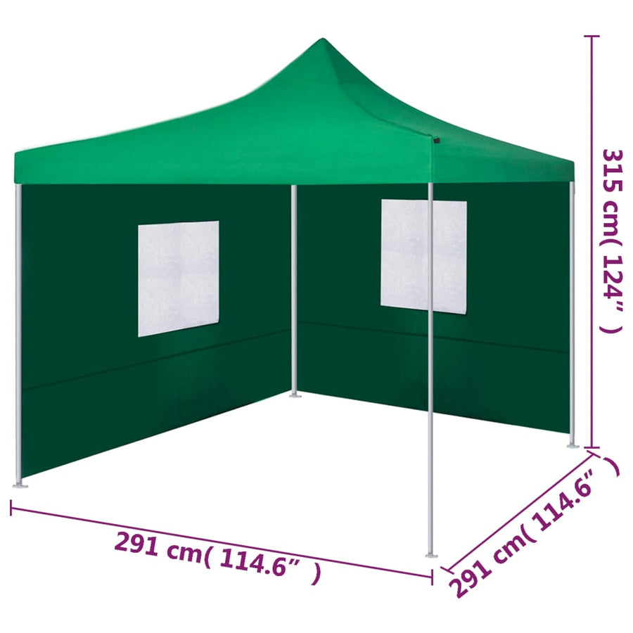 Vouwtent Met 2 Wanden 3X3 M Groen