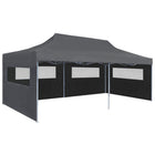 Partytent 3x6 m antraciet inklapbaar met zijwanden