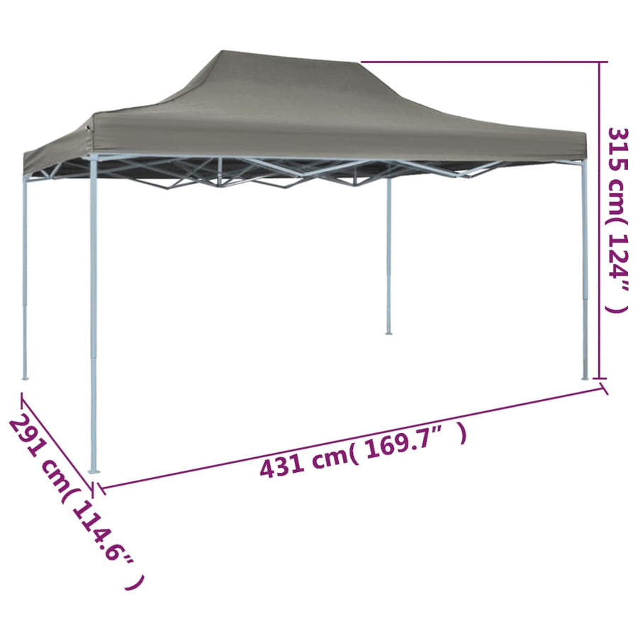Tent Pop-Up Inklapbaar 3X4,5 M Antraciet