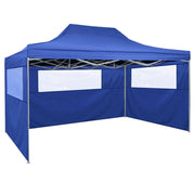 Partytent 3x4,5 m blauw met 3 wanden