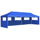 Partytent 3x9 m blauw met 5 zijwanden