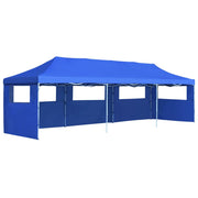 Partytent 3x9 m blauw met 5 zijwanden