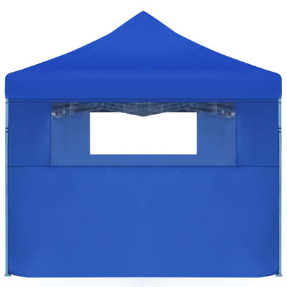 Vouwtent Pop-Up Met 5 Zijwanden 3X9 M Blauw