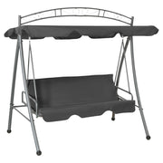 Schommelbank buiten met dak 198x120x205 cm staal antraciet