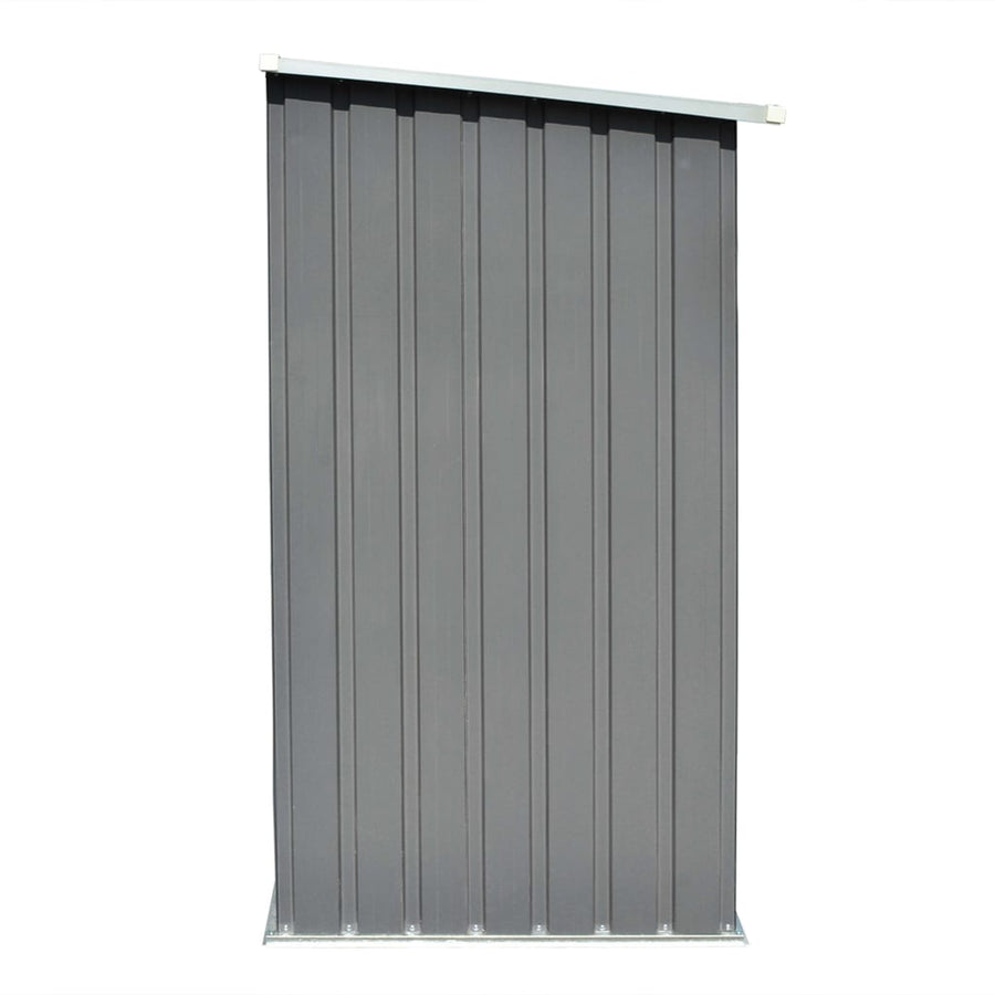 Haardhoutschuur 163X83X154 Cm Gegalvaniseerd Staal Grijs