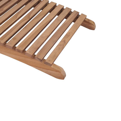 Ligbed Inklapbaar Massief Teakhout 1 Zonder tafel