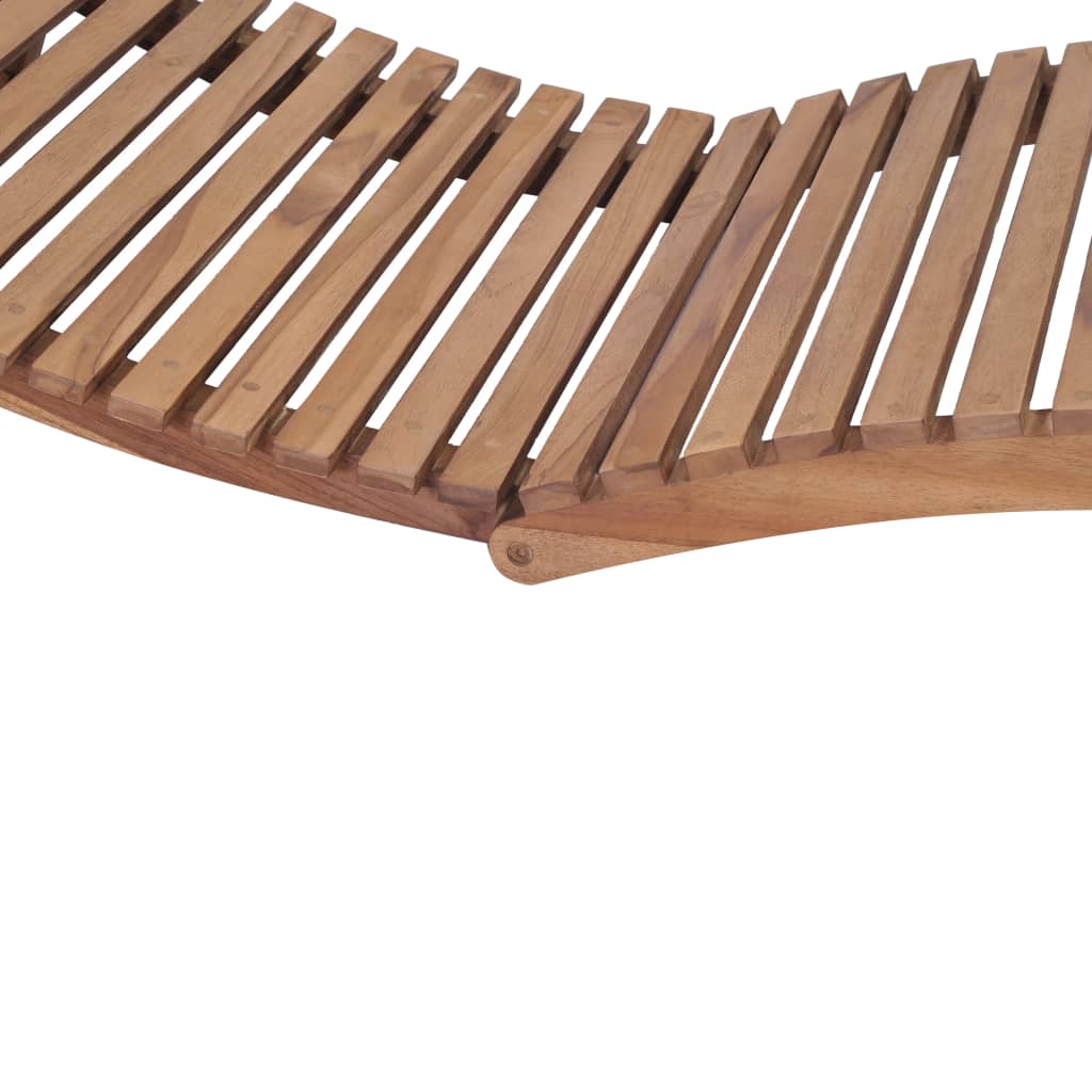 Ligbed Inklapbaar Massief Teakhout 1 Zonder tafel