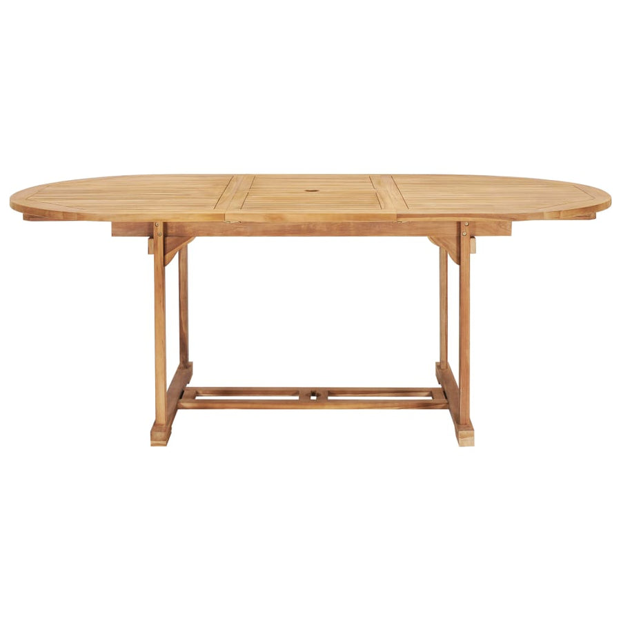 Tuintafel verlengbaar 150-200x100x75 cm massief teakhout 200 x 100 x 75 cm ovaal