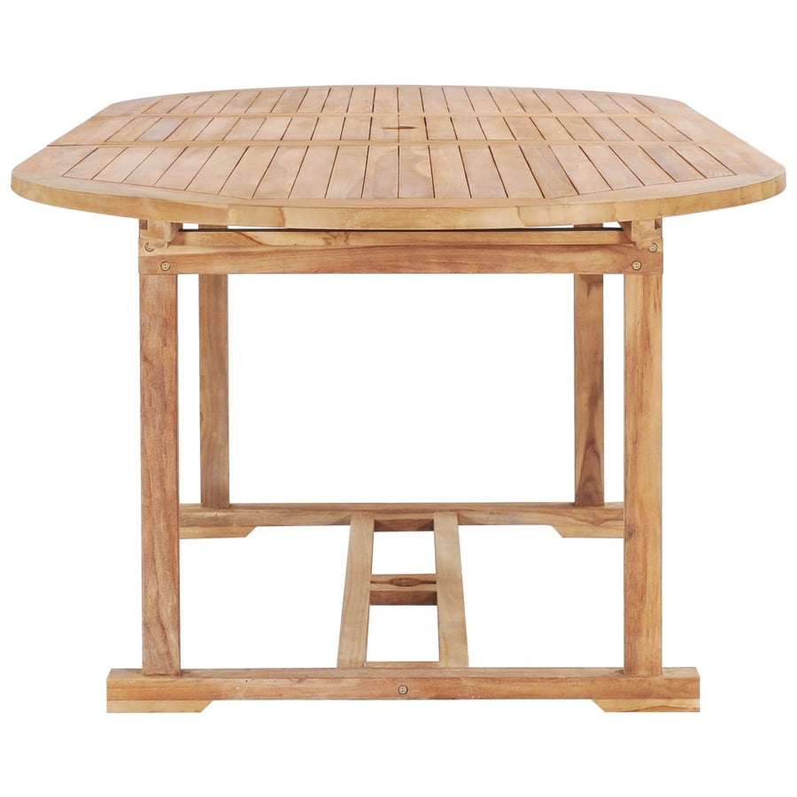 Tuintafel verlengbaar 150-200x100x75 cm massief teakhout 200 x 100 x 75 cm ovaal
