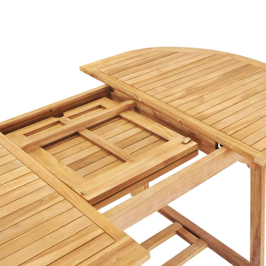 Tuintafel verlengbaar 150-200x100x75 cm massief teakhout 200 x 100 x 75 cm ovaal