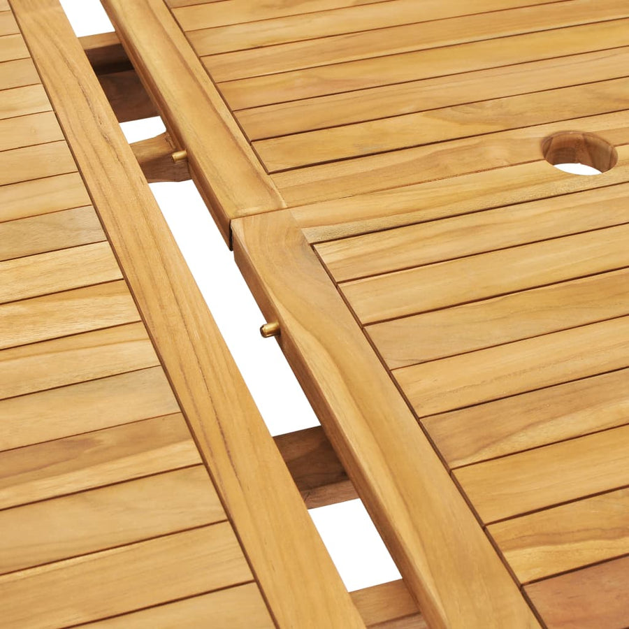 Tuintafel verlengbaar 150-200x100x75 cm massief teakhout 200 x 100 x 75 cm ovaal