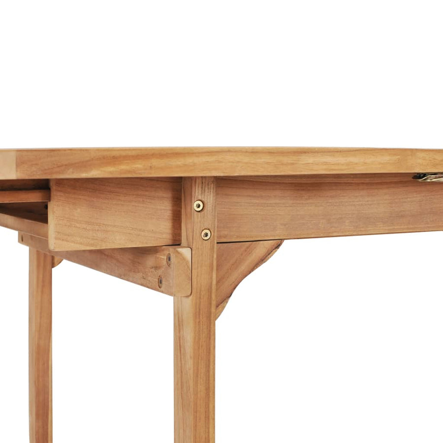 Tuintafel verlengbaar 150-200x100x75 cm massief teakhout 200 x 100 x 75 cm ovaal