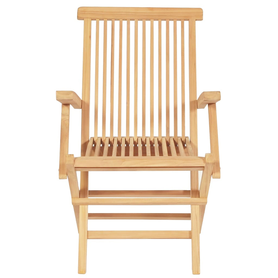 -Delige Tuinset 150-200X100X5 Cm Massief Teakhout Met armleuning Rechthoekig
