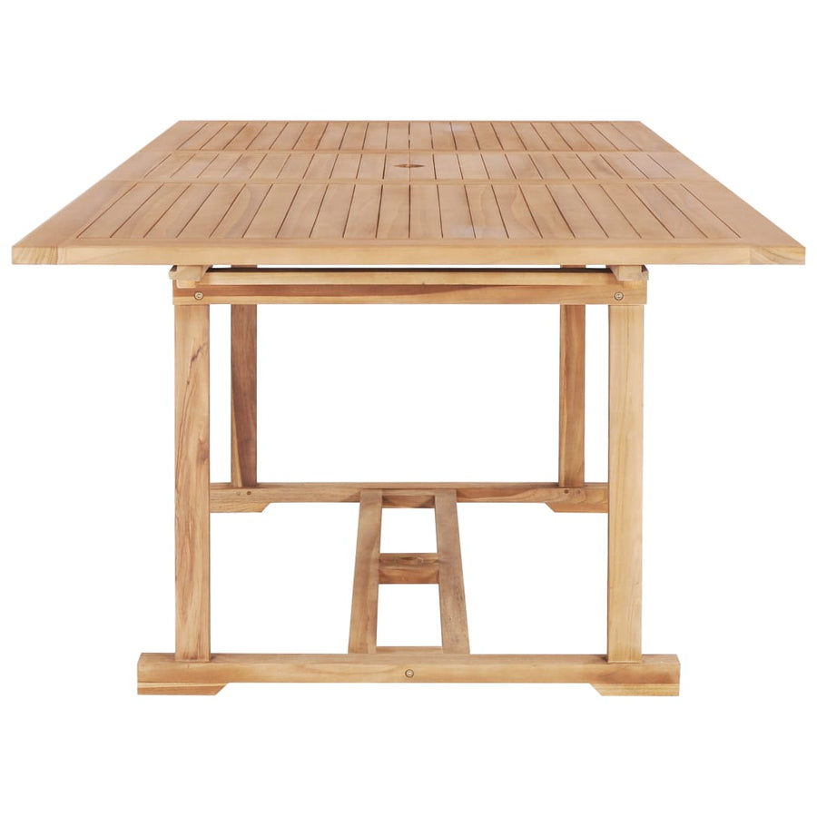-Delige Tuinset 150-200X100X5 Cm Massief Teakhout Met armleuning Rechthoekig