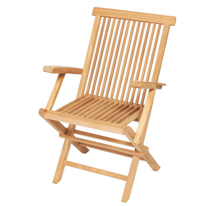 -Delige Tuinset 150-200X100X5 Cm Massief Teakhout Met armleuning ovaal