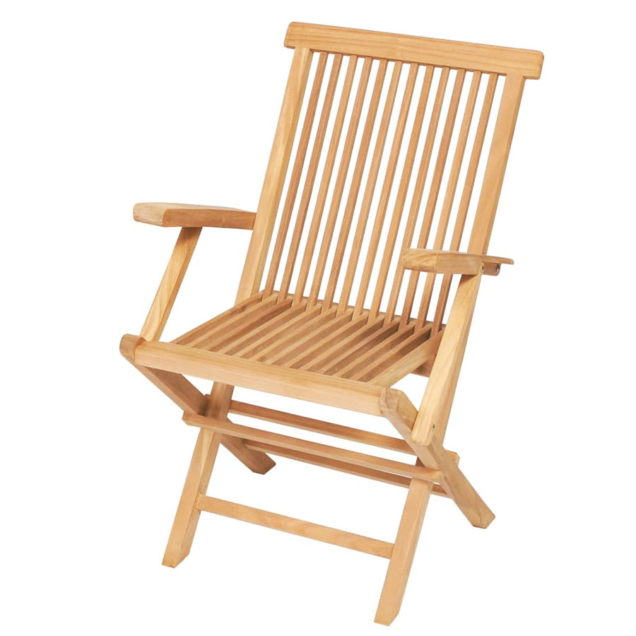 -Delige Tuinset 150-200X100X5 Cm Massief Teakhout Met armleuning ovaal