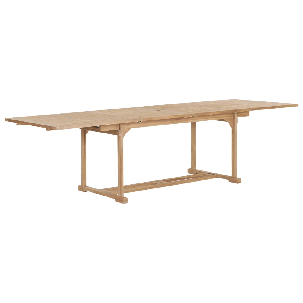 Tuintafel verlengbaar 180-280x100x75 cm massief teakhout 280 x 100 x 75 cm Rechthoekig