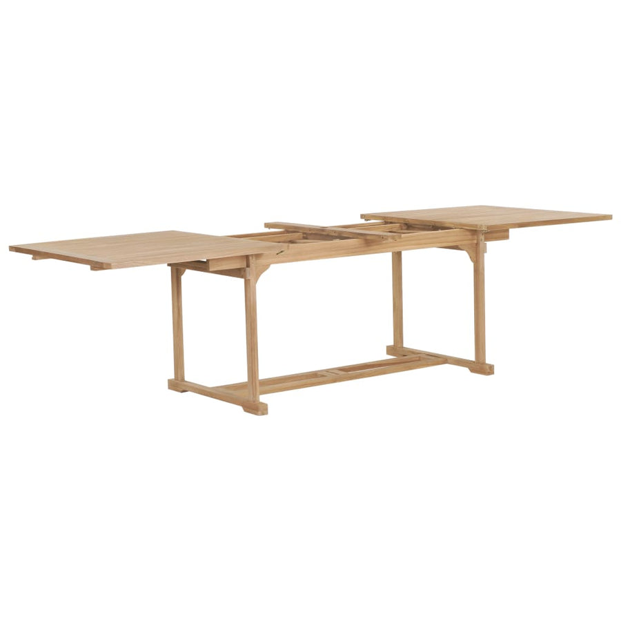 Tuintafel verlengbaar 180-280x100x75 cm massief teakhout 280 x 100 x 75 cm Rechthoekig
