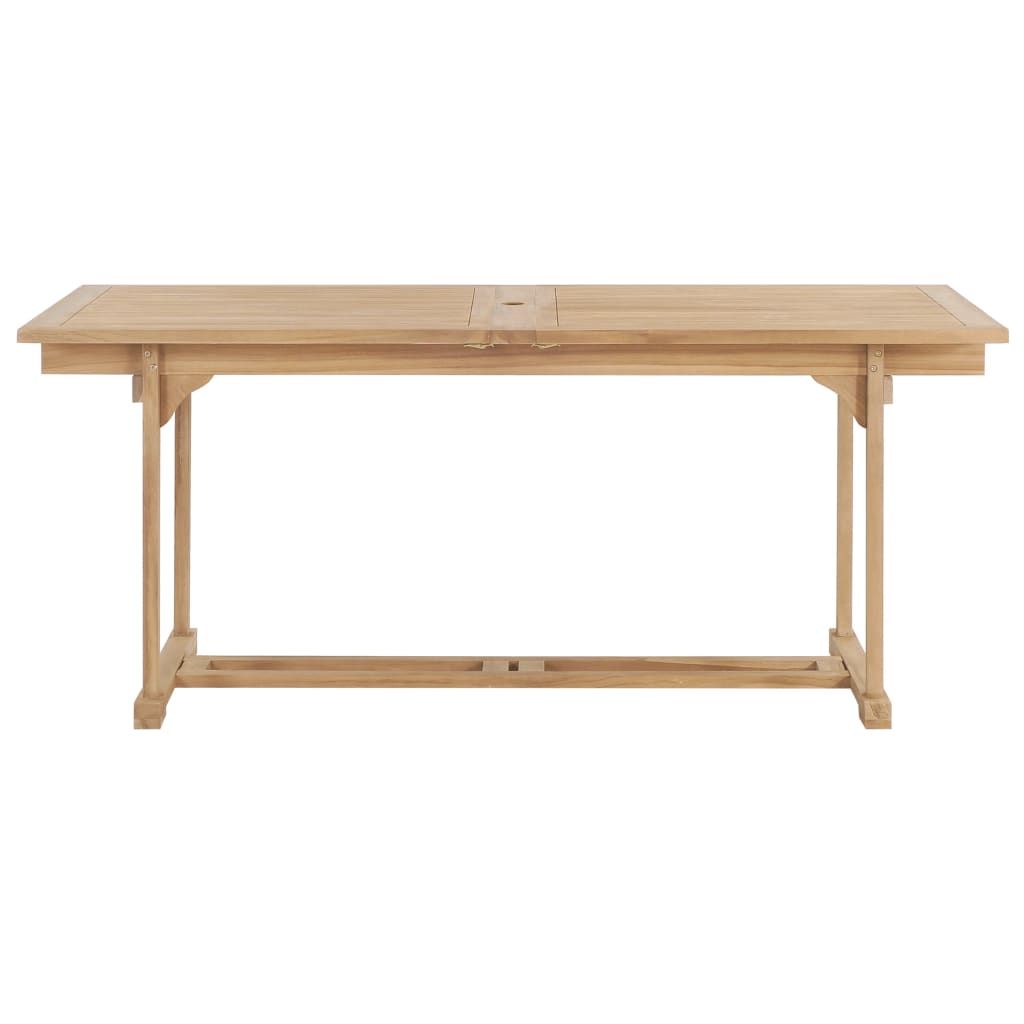 Tuintafel verlengbaar 180-280x100x75 cm massief teakhout 280 x 100 x 75 cm Rechthoekig
