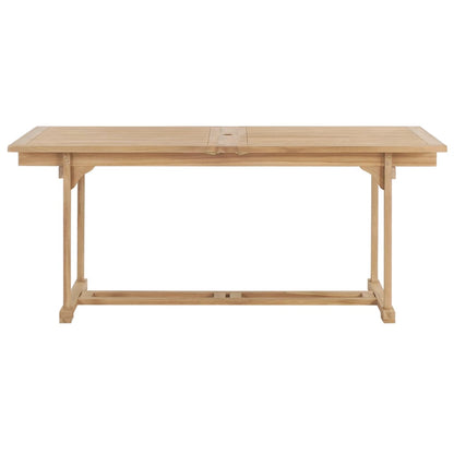 Tuintafel verlengbaar 180-280x100x75 cm massief teakhout 280 x 100 x 75 cm Rechthoekig