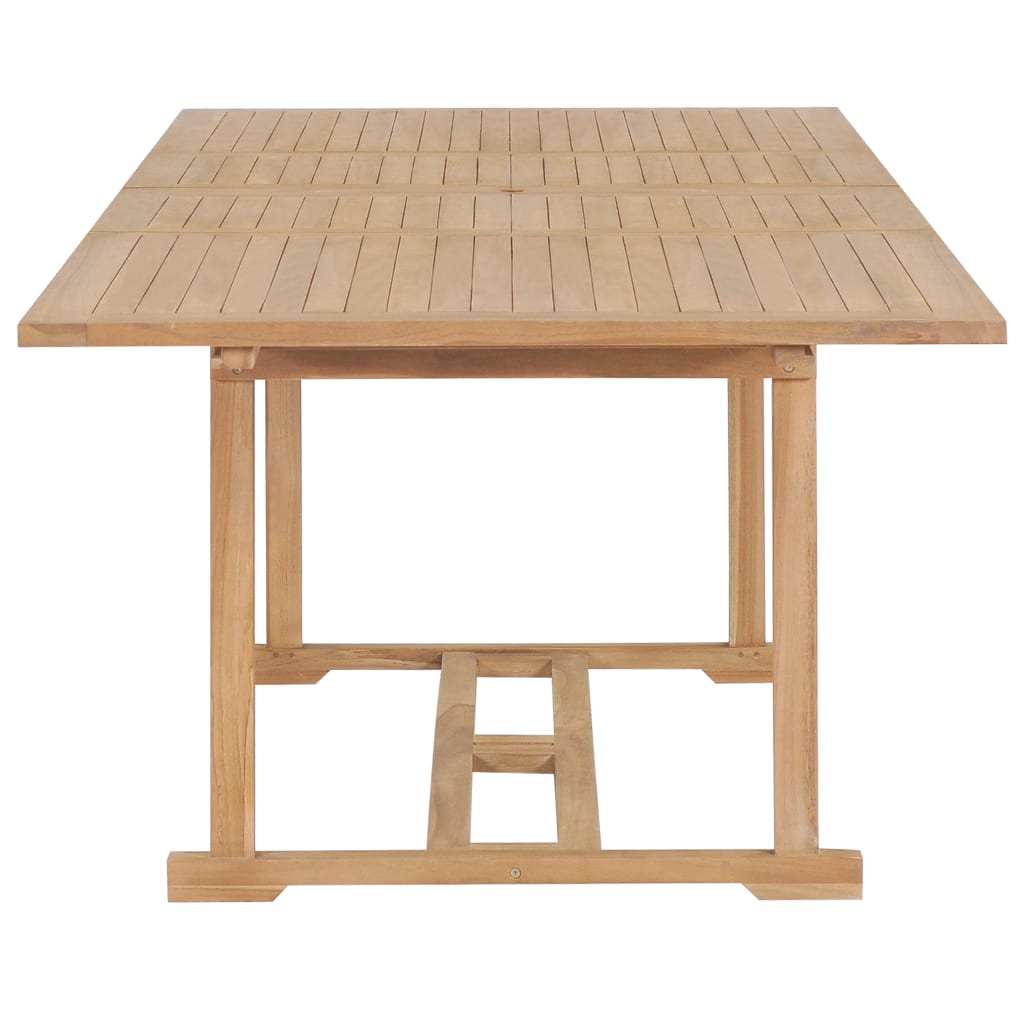 Tuintafel verlengbaar 180-280x100x75 cm massief teakhout 280 x 100 x 75 cm Rechthoekig