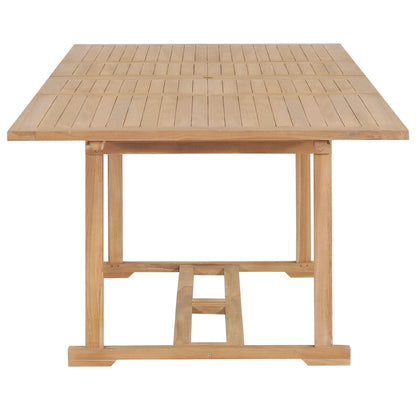 Tuintafel verlengbaar 180-280x100x75 cm massief teakhout 280 x 100 x 75 cm Rechthoekig