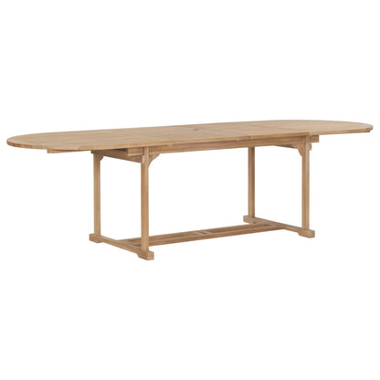 Tuintafel verlengbaar ovaal 180-280x100x75 cm massief teakhout 280 x 100 x 75 cm ovaal