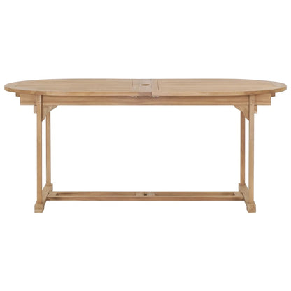 Tuintafel verlengbaar ovaal 180-280x100x75 cm massief teakhout 280 x 100 x 75 cm ovaal