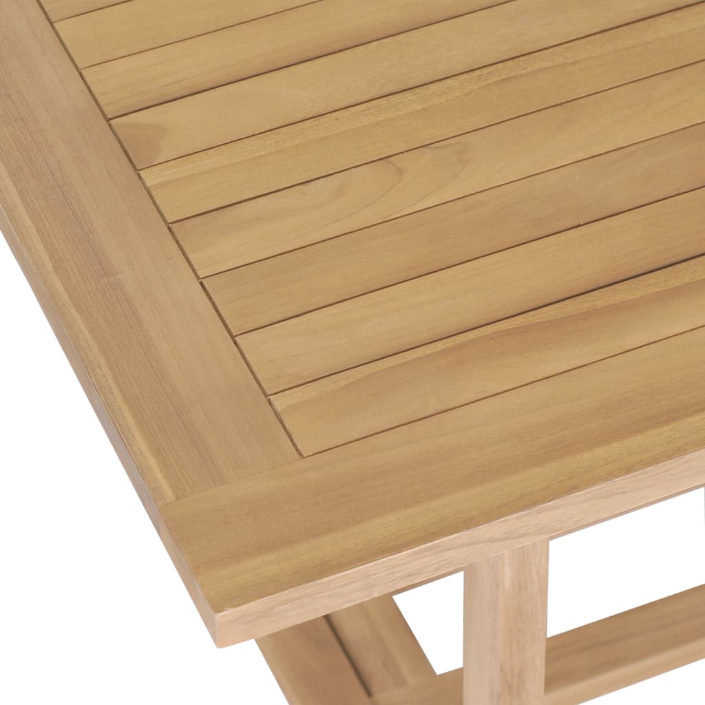 9-Delige Tuinset 180-280X100X75 Cm Massief Teakhout Rechthoekig