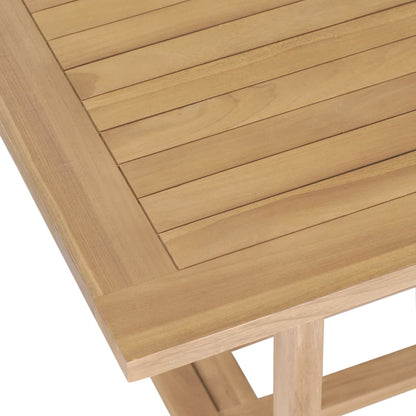 9-Delige Tuinset 180-280X100X75 Cm Massief Teakhout Rechthoekig
