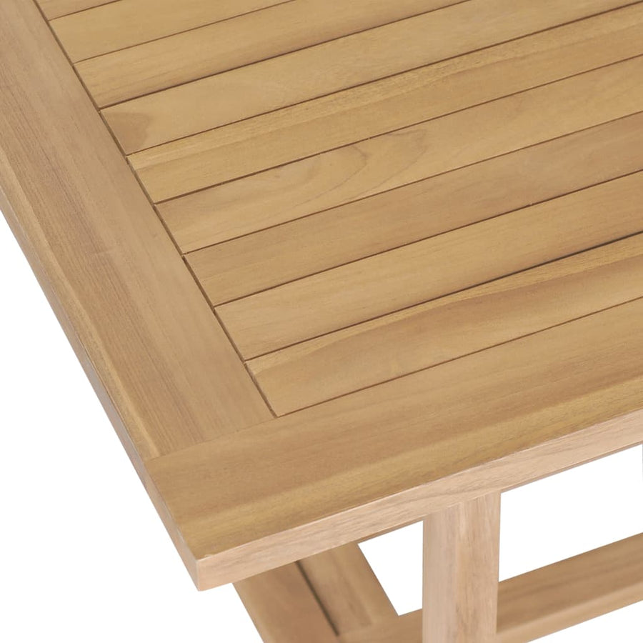 9-Delige Tuinset 180-280X100X75 Cm Massief Teakhout Rechthoekig