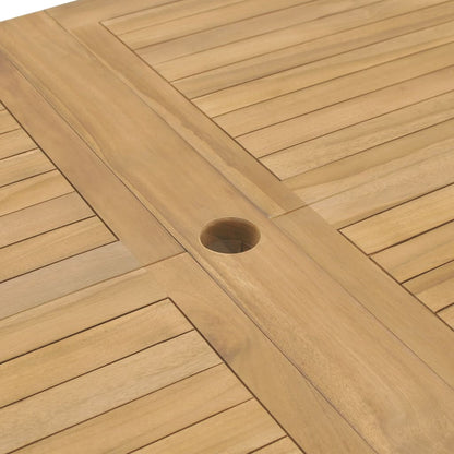 9-Delige Tuinset 180-280X100X75 Cm Massief Teakhout Rechthoekig