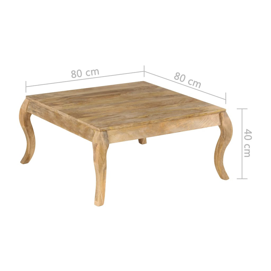 Salontafel 80x80x40 cm massief mangohout
