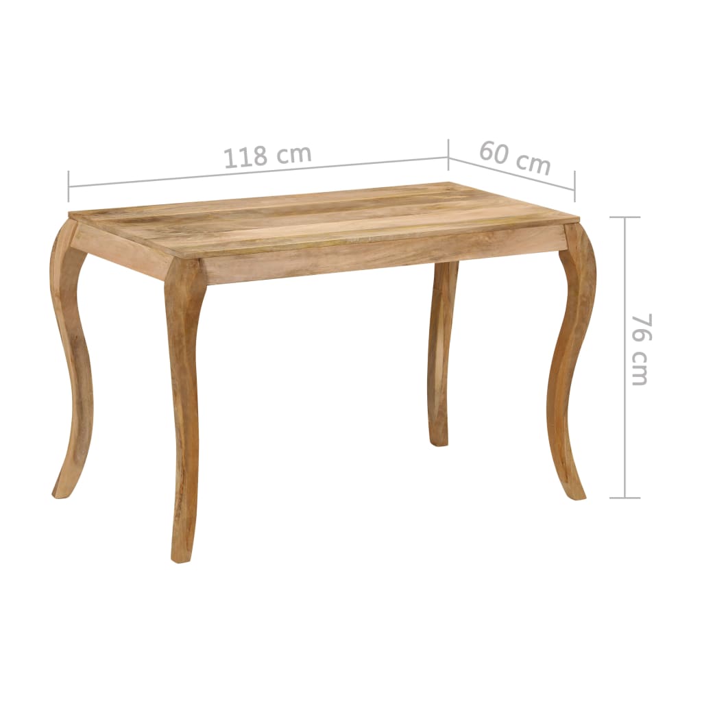 Eettafel 118x60x76 cm massief mangohout
